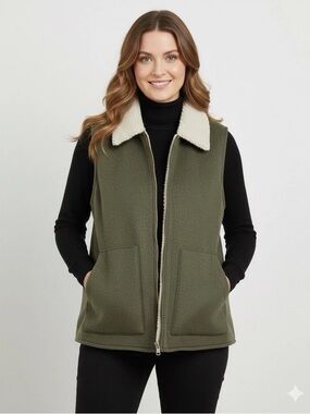 Sanctuary - Women’s Warm Sherpa Vest / Mixed Media